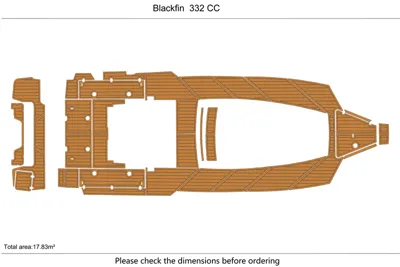 2019-2024 Blackfin 332 A CC Cockpit Platform Bow - SIZE: 18.77